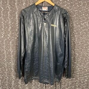 Vintage Wilson Pullover Windbreaker Jacket Button Collar‎ Men's Medium